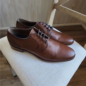 Gordon Rush Mens wood derby oxford dress shoes brown leather